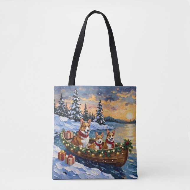 Corgi Weihnachtsboot Urlaub (Vorderseite)