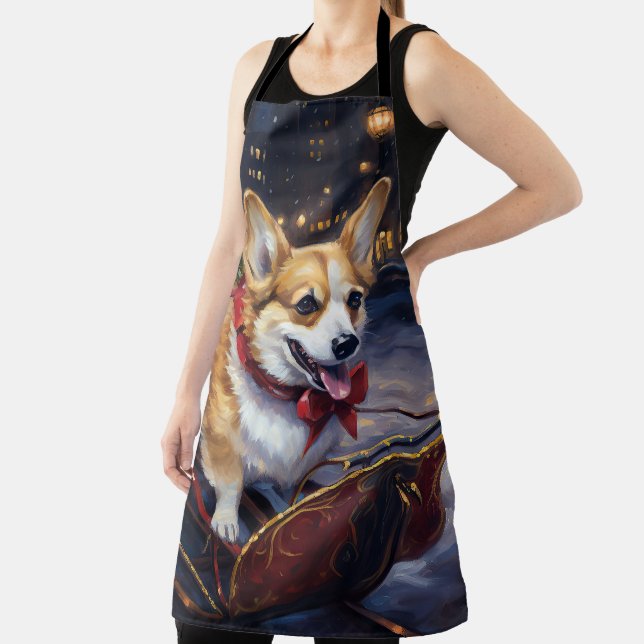 Corgi Weihnachtsfestive Saison Schürze (InSitu)