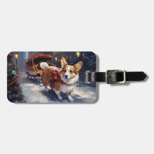 Corgi Weihnachtsfestliche Jahreszeit Gepäckanhänger