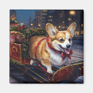 Corgi Weihnachtsfestliche Jahreszeit Magnet
