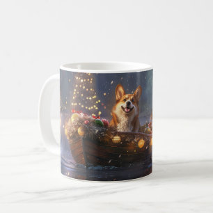 Corgi Weihnachtsfestliche Reise Kaffeetasse