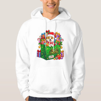 Corgi Weihnachtsgeschenktasche Freude Hoodie