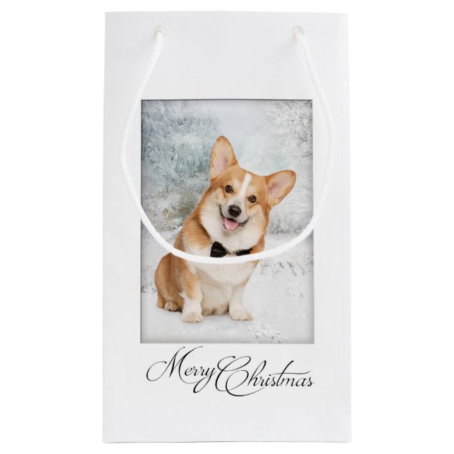 Corgi Weihnachtsgeschenktasche Kleine Geschenktüte (Rückseite)