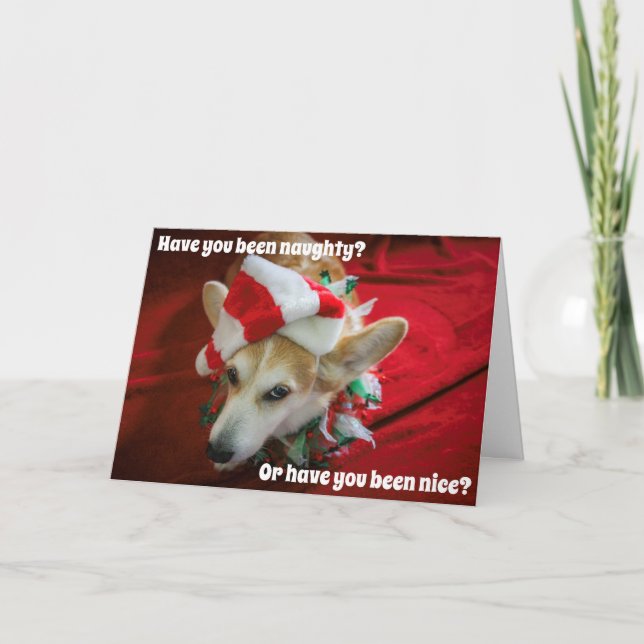 Corgi-Weihnachtskarte Karte (Vorderseite)