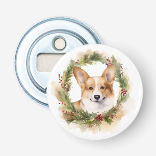 Corgi-Weihnachtskranz Festiver Hund Flaschenöffner