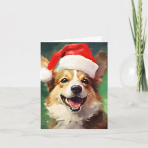 Corgi Weihnachtsmalerei Karte