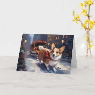 Corgi Weihnachtssaison Karte
