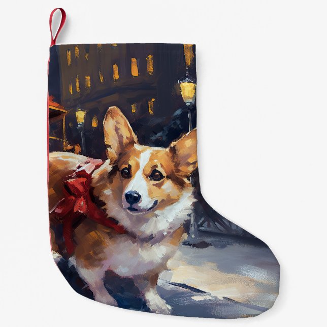 Corgi Weihnachtssaison Kleiner Weihnachtsstrumpf (Vorderseite)
