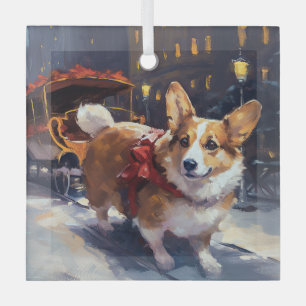 Corgi Weihnachtssaison Ornament Aus Glas