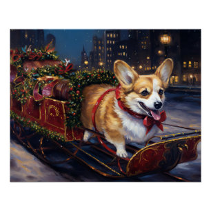 Corgi Weihnachtssaison Poster