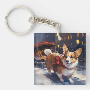 Corgi Weihnachtssaison Schlüsselanhänger