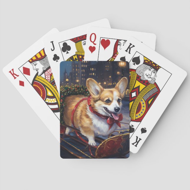 Corgi Weihnachtssaison Spielkarten (Rückseite)