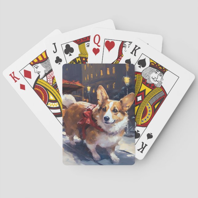 Corgi Weihnachtssaison Spielkarten (Rückseite)