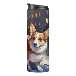 Corgi Weihnachtssaison Thermosbecher