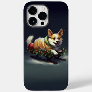 Corgi Weihnachtsschnee Winter Case-Mate iPhone 14 Pro Max Hülle
