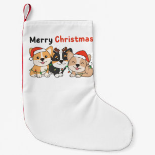 Corgi Weihnachtstiere Niedliche Hunde Frohe Weihna Kleiner Weihnachtsstrumpf