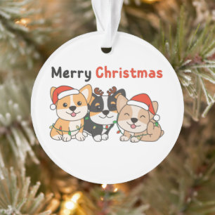 Corgi Weihnachtstiere Niedliche Hunde Frohe Weihna Ornament