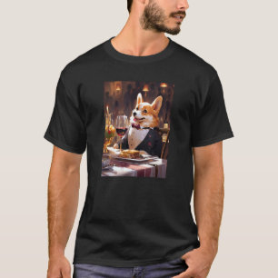 Corgi-Wein Lustiges Hundegetränk T-Shirt