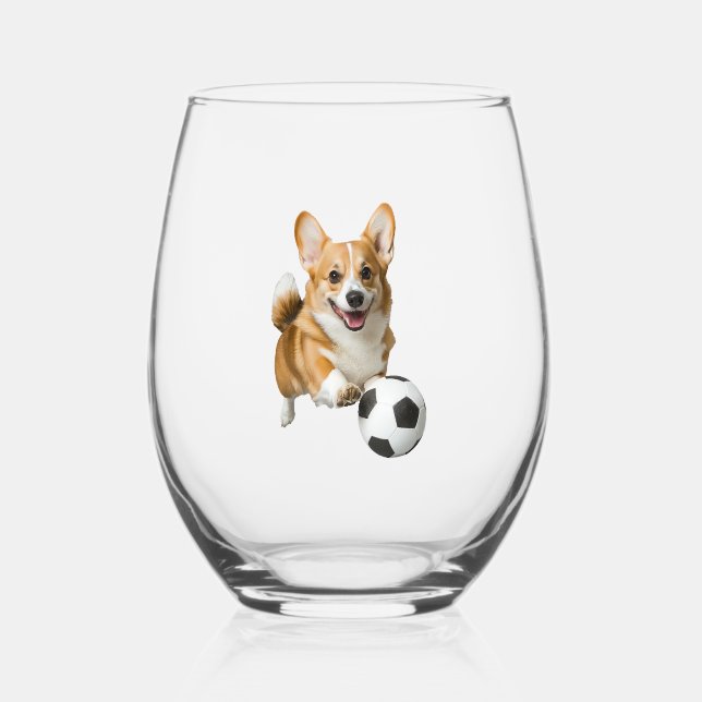 Corgi Weinglas Ohne Stiel (Vorderseite)