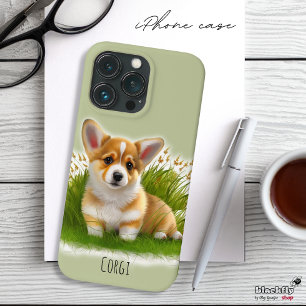 Corgi Welpe auf dem Gras   niedliches Haustier Case-Mate iPhone 14 Pro Hülle