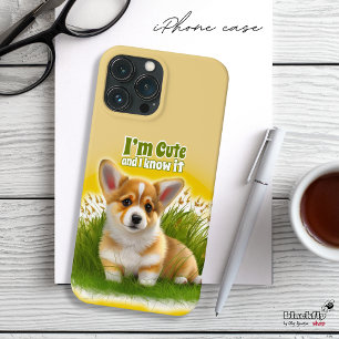 Corgi Welpe auf dem Gras   niedliches Haustier Case-Mate iPhone 14 Hülle