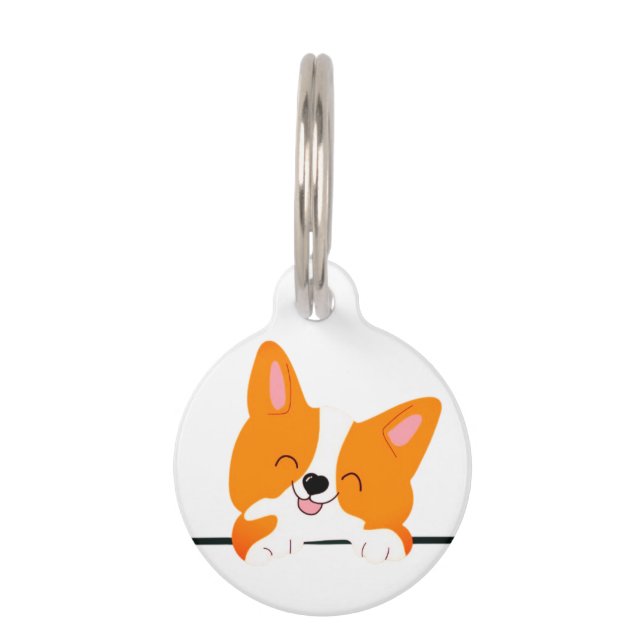 Corgi, Welpe, Haustier  Haustiermarke (Vorderseite)