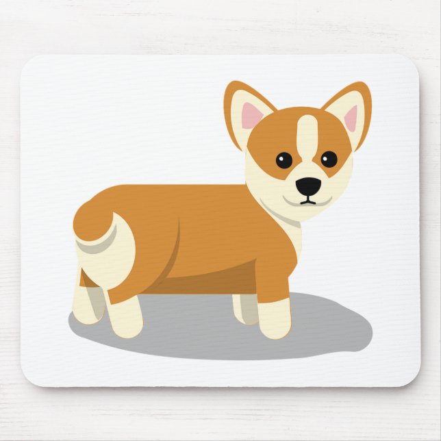 Corgi-Welpe Mousepad (Vorne)