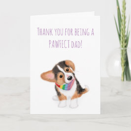 Corgi Welpe Vatertag Karte vom Hund