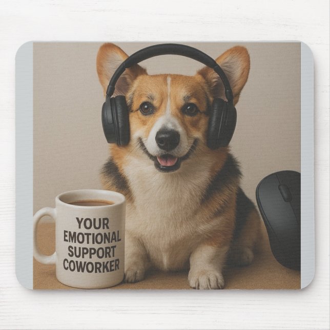 Corgi-Welpen Emotionale Unterstützungsmauspad Mousepad (Vorne)