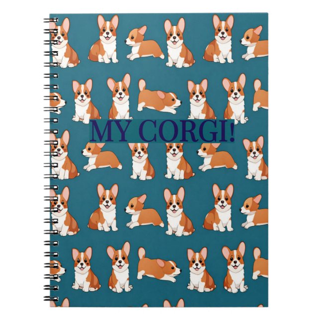 Corgi-Welpen-Notizbuch-Journal Notizblock (Vorderseite)