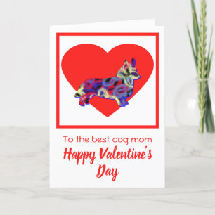 Corgi Welsh Dog Red Valentine Day Grußkarte Dankeskarte
