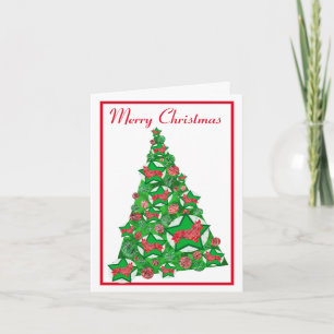 Corgi Welsh Dog Silhouette Weihnachtsbaum Weiß Karte