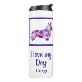 Corgi Welsh Niedlich Dog Silhouette PurplePY&B Thermosbecher
