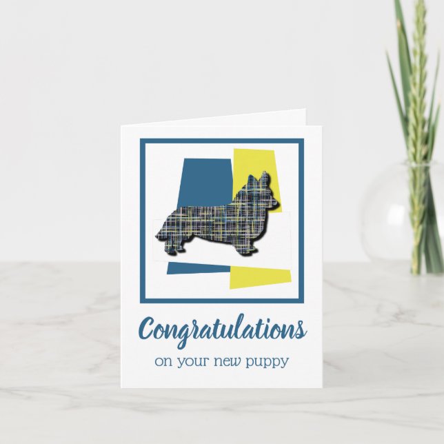 Corgi Welsh Puppy Dog Glückwunschkarte Karte (Vorderseite)