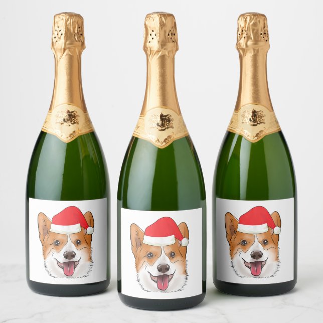 Corgi Wine Sticker Funny Novelty Geschenk (Flaschen)