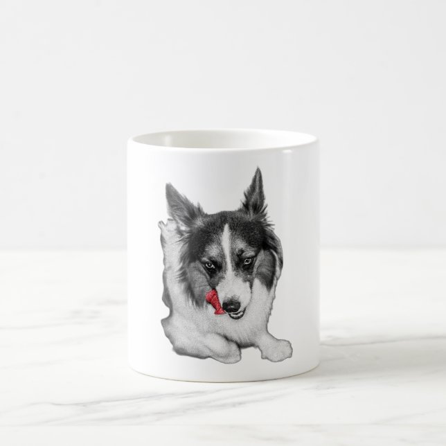 Corgi Wink in Rot Kaffeetasse (Mittel)