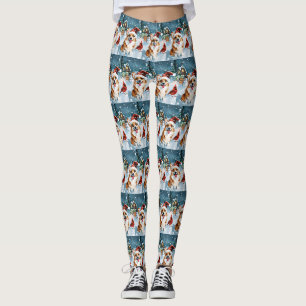 Corgi Winter Wonderland Christmas Joy Leggings