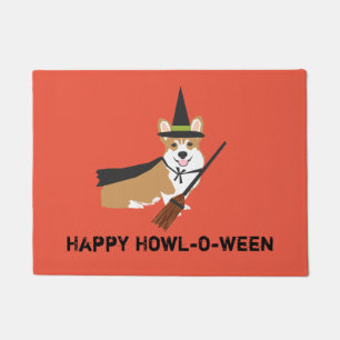 Corgi Witch Happy Howl-o-ween Fußmatte