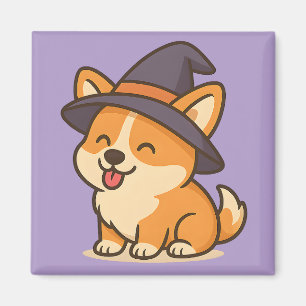 Corgi Witch Mags   Niedliche Zauberküche Magnet