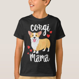 Corgi Women Girls Welpe Mama Dog Mama Lover Gesche T-Shirt