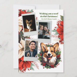 Corgi Wonderland Holiday Family Feiertagskarte