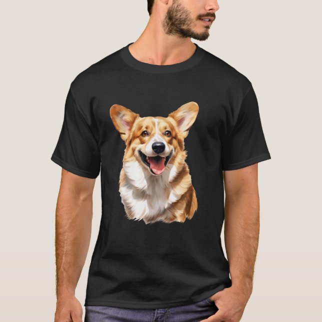 Corgi x Pembroke Welsh Corgi Dog T-Shirt (Vorderseite)