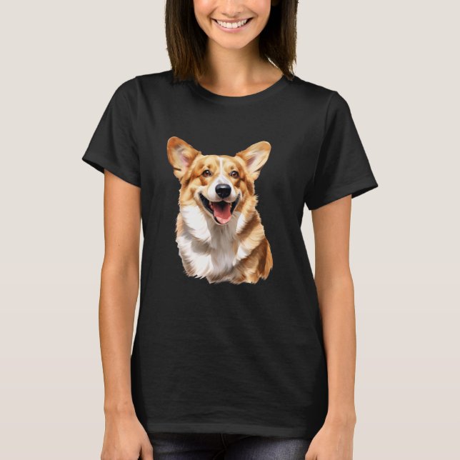 Corgi x Pembroke Welsh Corgi Dog T-Shirt (Vorderseite)