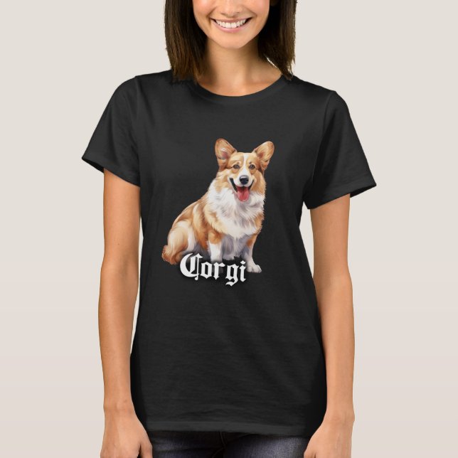 Corgi x Welsh Corgi Hund T-Shirt (Vorderseite)