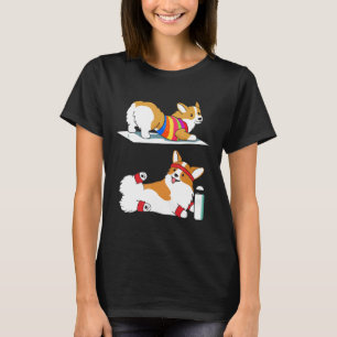 Corgi-Yoga auf Matte Cool für Corgi-Hund T-Shirt