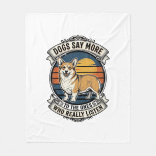Corgi-Zitat-Shirt Vintage-Gravur Hunde-Liebhaber-T Fleecedecke