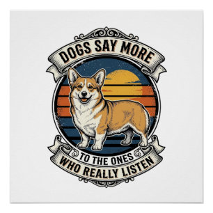Corgi-Zitat-Shirt Vintage-Gravur Hunde-Liebhaber-T Poster