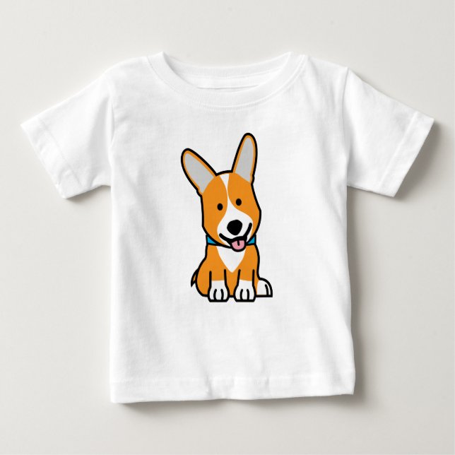 CorgiCorgis verfolgen Welpenhündchen glücklichen Baby T-shirt (Vorderseite)