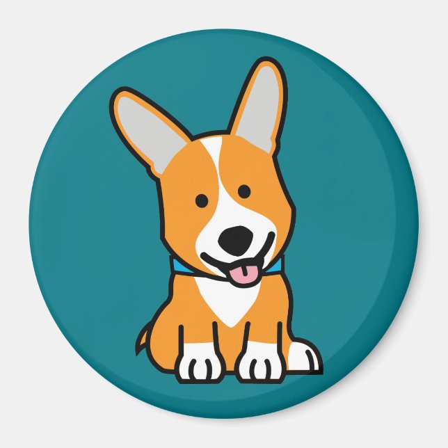 CorgiCorgis verfolgen Welpenhündchen glücklichen Magnet (Vorne)