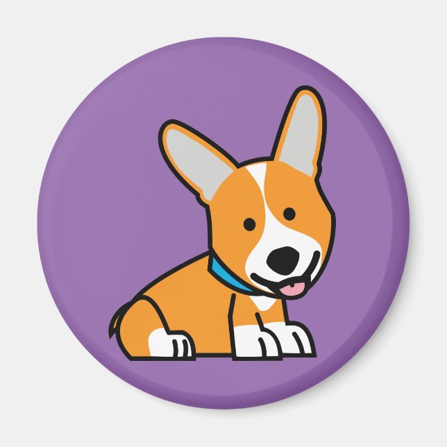 CorgiCorgis verfolgen Welpenhündchen glücklichen Magnet (Vorne)